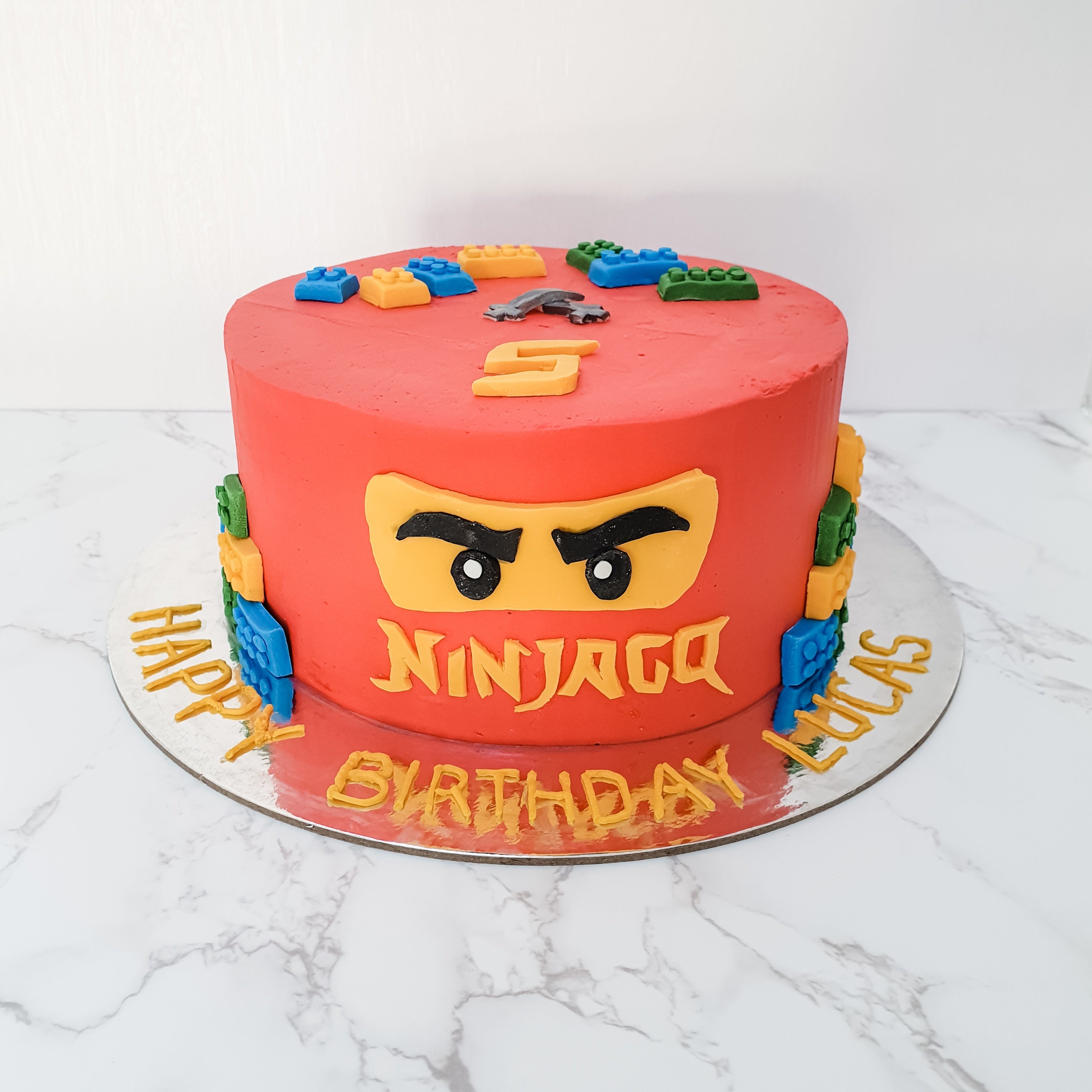 Lego Super Hero Cake - AC46 - Celebration Cakes Melbourne - Amarantos Cakes
