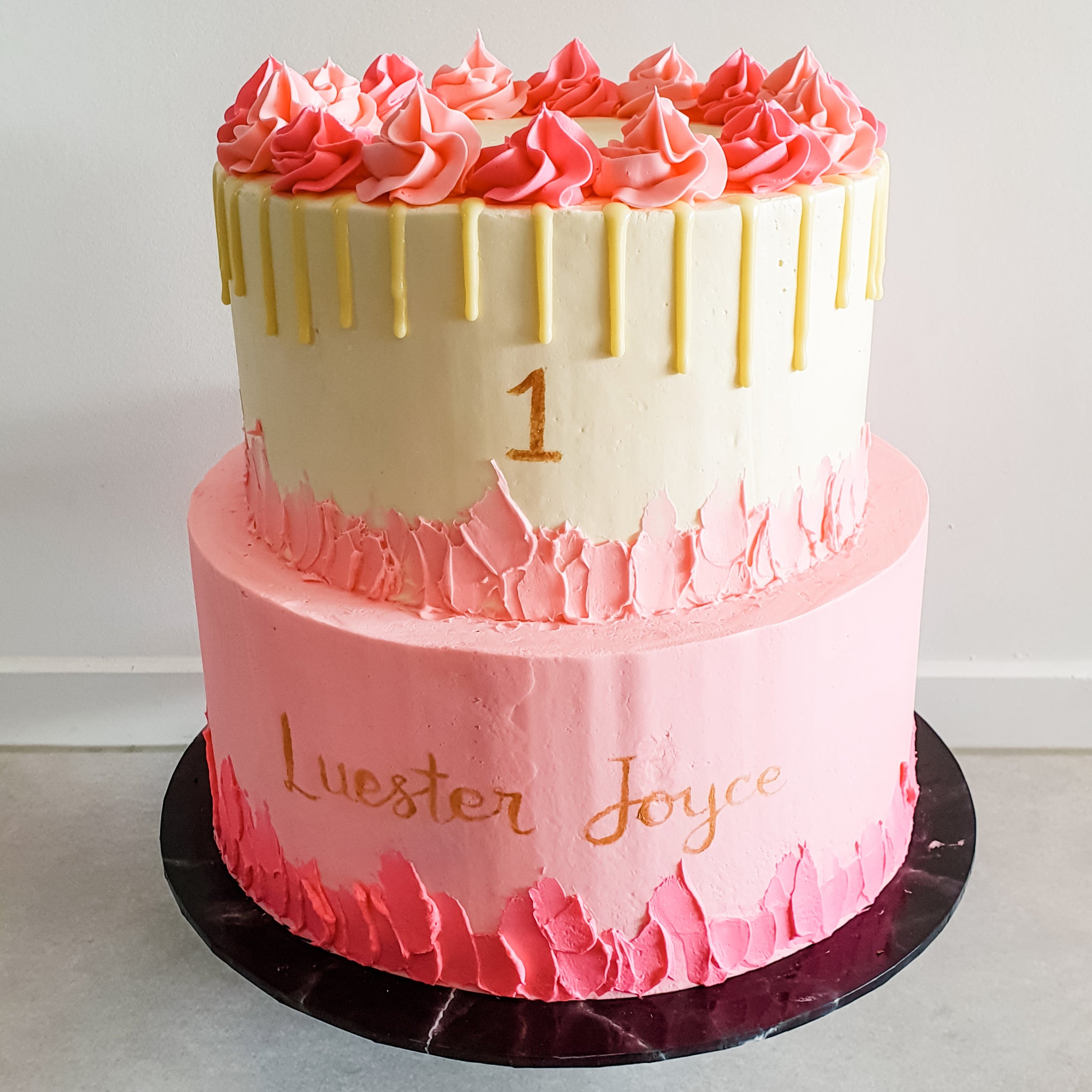 Two Tier Butterfly Faultline Cake – Yume Patisserie